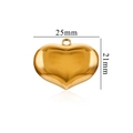 Colgante de corazón dorado pulido para mujer, 25 mm de ancho y 21 mm de alto, joya muy elegante - 25mm / Dorado