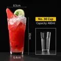 Clear 480ml highball glass for cocktails with 16cm height and 8.5cm diameter dimensions - Style 38 Juice Glass
