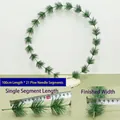 Ghirlanda di Natale artificiale verde da 100cm con 21 sezioni e trama di pino flessibile - Striscia di aghi di pino da 100cm*21 sezioni