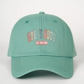 Mint green baseball cap with God Is Good All The Time print and adjustable back strap - One Size / Deep Water Green