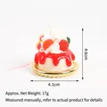 Artificial dessert model with orange and raspberry, 4.6cm height for shop display - Red Cream + Pomelo Segment