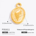 18k vergulde roestvrijstalen schelp hanger voor DIY handgemaakte sieraden - Wulkhulp-PJ91611