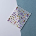 Vue macro de stickers ongles 5D en relief avec château de princesse et licorne - Série de Princesses de Dessins Animés (FEB-394)