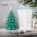 Siliconen mal voor kerstboomkaarsen inclusief afmetingen voor doe-het-zelf kerstdecoratie - Kerstboom ZL-843