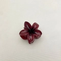 Dark red plumeria flower hair claw clip with glossy finish on a minimalist background - Medium (Approx. 6x5x3.8cm) / Burgundy