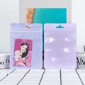 Purple macaron resealable small card packaging bag with translucent finish for jewelry - 6x10cm / Lilac Purple