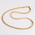 Minimalistische goldene Schlangenkette für Herren mit poliertem Metall-Finish und Karabiner - 6.5mm*60cm / Gold