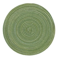Round woven table mat featuring a green and white spiral texture pattern - 11cm / Green