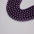 Lustrous purple South Sea imitation pearls in a multi-layered beaded strand arrangement - Purple (637) 6mm/40cm