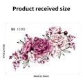 Dettaglio dell'adesivo per WC floreale con dimensioni 30x20cm e motivi di peonie rosa - Fiori Rosa (MK1190)