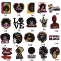 20-piece set of Black Girl Magic iron-on embroidery patches with diverse cultural designs - 20 Pieces Set