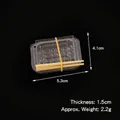 Miniature dollhouse sushi take-out box model with chopsticks and elastic band 5.3x4.1cm - Non-partitioned Empty Bento Box with Chopsticks & Rubber Band