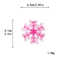 Pink snowflake embroidery patch with 6.5cm dimensions for DIY holiday craft decoration - 6.5x6.1cm / 11189-Pink Snowflake