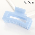 Light blue frosted rectangular hair claw clip for women, stylish minimalist hair accessories. - Matte Light Blue (S150-17) / 8.5cm