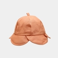 Dettaglio cappello da sole color pesca con tesa a petalo e passante superiore - M (56-58cm) / Arancione