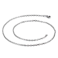Collana minimalista a catena box in acciaio inossidabile argento con chiusura a moschettone - Stile B-1.5mm Larghezza-45cm Lunghezza (KN93496-Z)