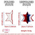 3D star honeycomb paper ornament in red white blue for Independence Day decor - 20cm Red White Blue Star