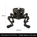 Bronze skeleton skull candle holder with LED electronic light for Halloween party decor - Vintage Four-legged Skeleton Lamp