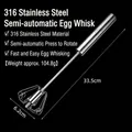 316 roestvrijstalen halfautomatische garde van 33,5cm met lichtgewicht van 104,8g - 316 roestvrij staal / Groot (33.5cm)