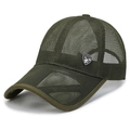 Atmungsaktive olivgrüne Mesh-Baseballkappe mit Adler-Schild-Logo für den Sonnenschutz im Freien - Verstellbar / Armeegrün