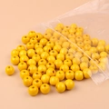 Perle in legno d'acero giallo vibrante con grandi fori per la creazione di gioielli fai da te - Giallo Brillante