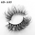Dramatic 6D Russian volume faux lashes style 6D-A05 with messy thick black fibers - Thick Curled Tray Style(6D-A05)
