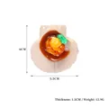Realistic PVC scallop keychain pendant with sauce details, size 6x5.5cm, weight 12.9g - Garlic Sauce Scallop-Model