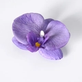 Testa di orchidea artificiale viola in seta per decorazioni nuziali fai-da-te - Seta Violetto (Piccolo)