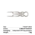 Minimalist U-shaped hair pin in translucent cream white, size 7.5cm and weight 1.8g - Retro Hair Stick (7.5cm) / Clear White