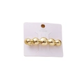 Elegant gold metal hair clip featuring five spherical beads on white card display - Gold Round