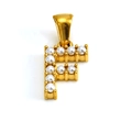 Chic golden alphabet F pendant with delicate pearls for personalized DIY necklace jewelry - Letter F