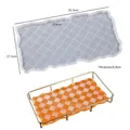 Irregular rectangular resin mold with diamond pattern for DIY serving tray 31.3x17.5cm - Rectangular Lace Tray Mold-Checkerboard