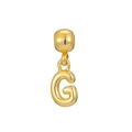 Macro detail of 18k gold plated balloon style letter G pendant for DIY necklaces - Pendant Only (Without Chain) / Gold (Initial G)