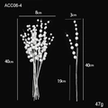 40cm weißer Glitzer-Beeren-Zweig für Weihnachtsbaum und festliche Dekorationen - 40CM (10 Stück/Packung) / Weiß