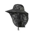 Outdoor Tarnung Armeegrün Sonnenhut mit breiter Krempe, Nackenschutz und Mesh-Einsätzen - Einheitsgröße / Armeegrün Camouflage