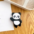 Süße Panda-Haarklammer aus Acetat-Platte mit glatter schwarz-weißer Oberfläche - Stehender Panda Entenschnabel Clip