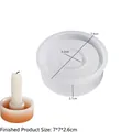 Molde de silicona redondo para candelabro con medidas para resina DIY y yeso - Molde de Portavelas Redondo Grande