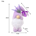Lila Zwergenpuppe aus Plüsch mit Maßen 26x11cm und Gewicht 130g für die Tischdeko - Lila Lavendel Stehend