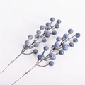Artificial blue glitter berry clusters for Christmas tree and DIY wreath decorations - Blueberry Style