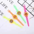 Cartoon maze puzzle watches for kids in yellow, orange, green and pink vibrant colors - Round Color Changing Maze Watch