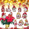Σετ 10 Διακοσμητικά DIY Christmas Gnome Diamond Painting Stakes για Γλάστρες Κήπου - A-6 Σετ 10 Τεμαχίων Νάνος Κήπου