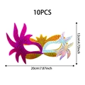 Lot de 10 masques de fête holographiques en magenta, or et argent, 20 cm de large - Style de Jeu de Bandeau Halloween 7 / Lot de 10