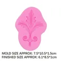 Pink silicone mold with ornate acanthus leaf relief for fondant and clay craft decoration - No.3-Pink