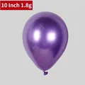 Single 10 inch 1.8g metallic purple latex balloon with reflective chrome finish - Metallic Purple - Medium