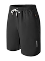 Men's quick-dry black tactical sports shorts with drawstring and micro-texture fabric - S / Black