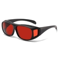 Polarized cycling sunglasses with black matte frame and functional red lenses - Black Frame Red Lens