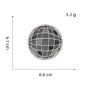 Circular geometric grid embroidery patch 6.7cm x 6.6cm for clothing and DIY decor - 5# Disco Ball