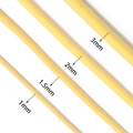 Yellow genuine leather cord in 1mm to 3mm thickness for DIY jewelry weaving - Yellow