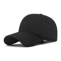 Herren Winter Baseballkappe in Schwarz mit Ohrenschutz und H-Buchstabenbestickung - Verstellbar / Schwarz