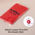 4mm red baked porcelain glass seed beads for DIY jewelry making in bulk packaging - Red 4mm